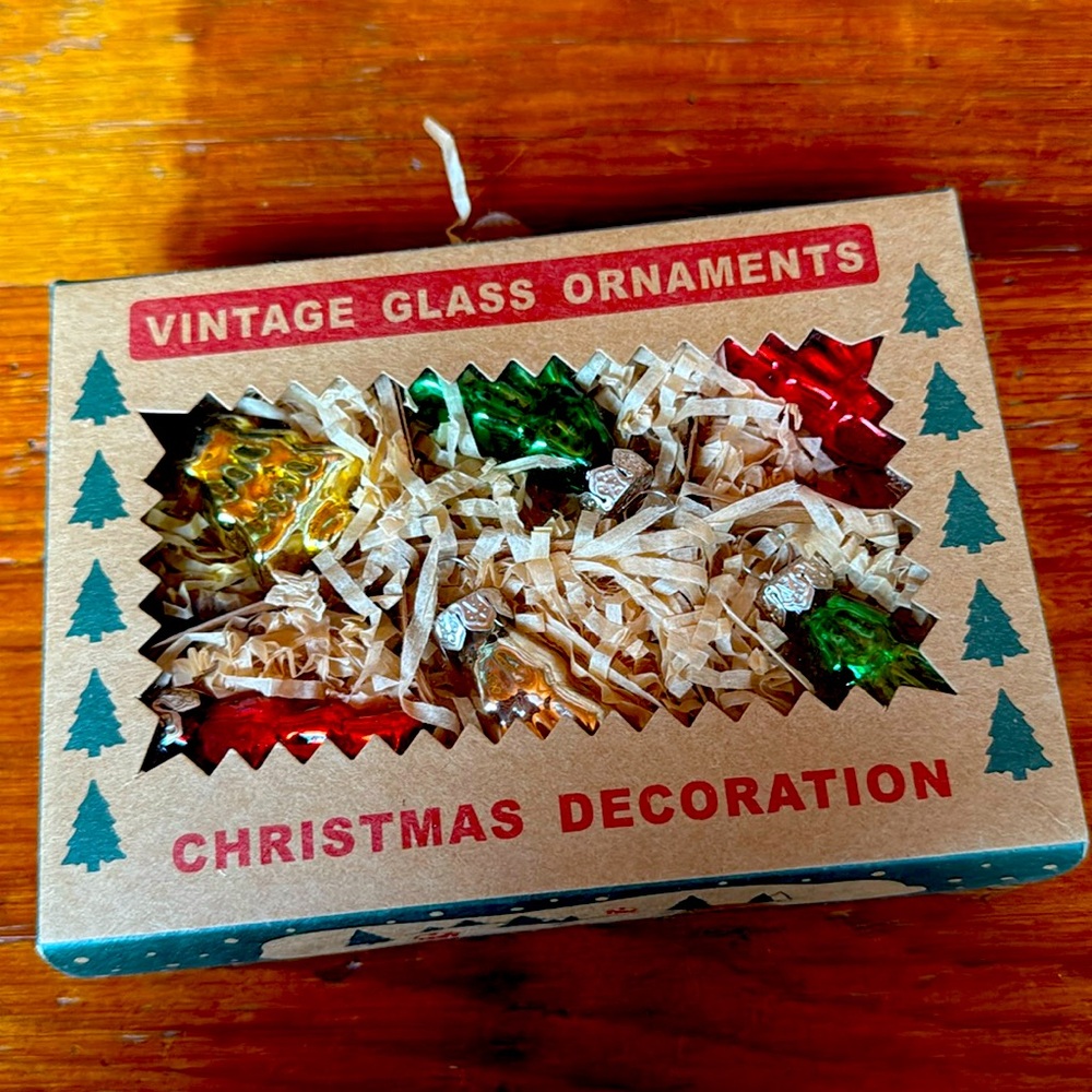 🎄 Vintage Style Glass Tree Ornaments Kurt S. Adler Set/6